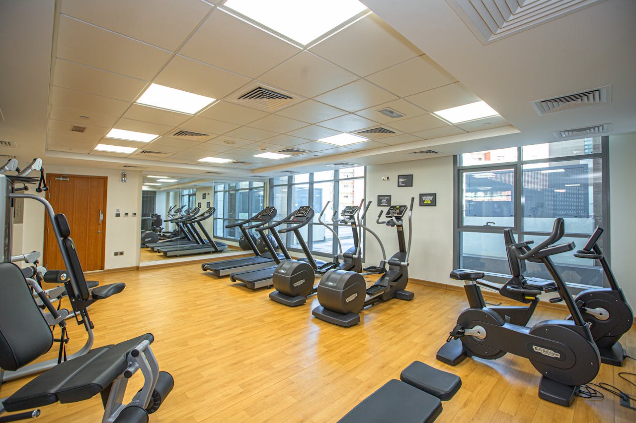 Exercise Equipments Inside a Room